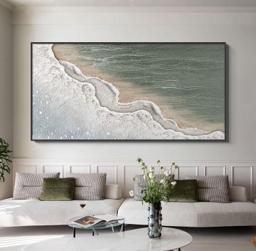 Strand Welle abstrakte Sand 18 Wand Kunst Minimalismus Textur Ölgemälde
